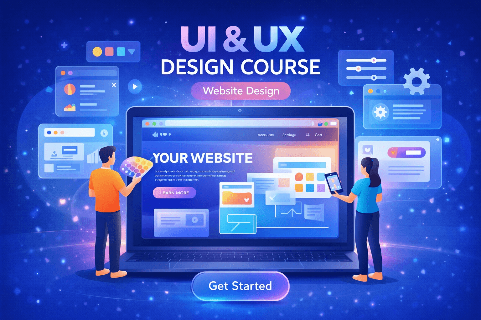 UI UX design training with mockups and tools